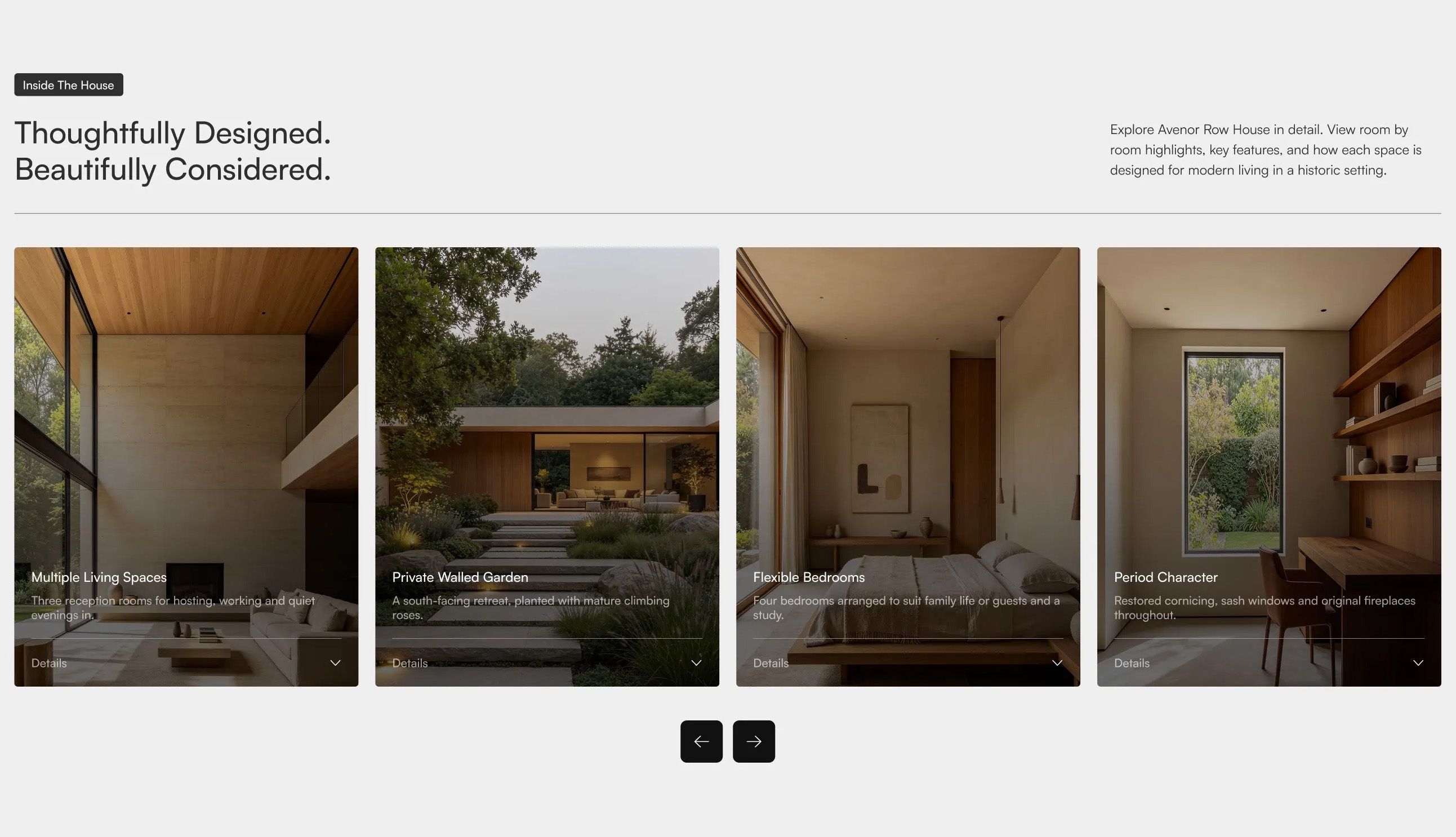 Avenor Feature Cards Carousel — Carousel section from Dribbble