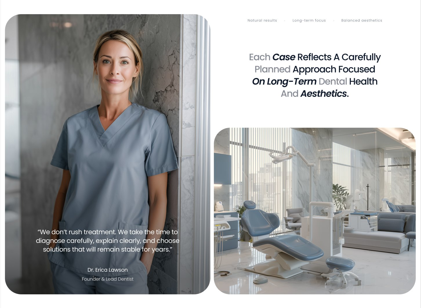 Carefully Planned Treatment About Block — Content section from Behance