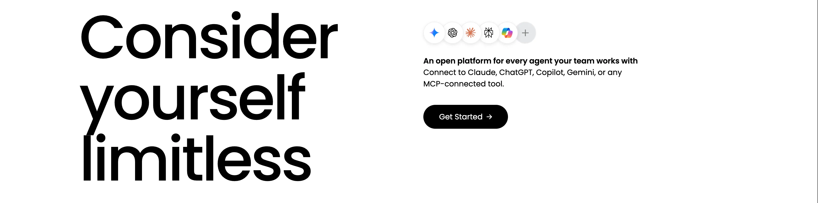 Consider Yourself Limitless Open Platform Band — CTA section from Monday