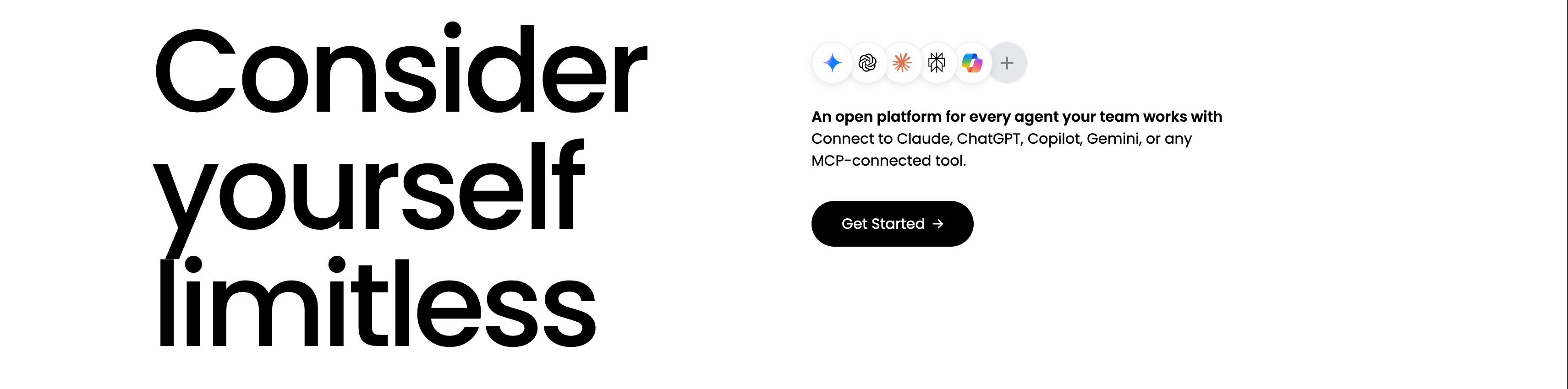 Consider Yourself Limitless Open Platform Band — CTA section from Monday