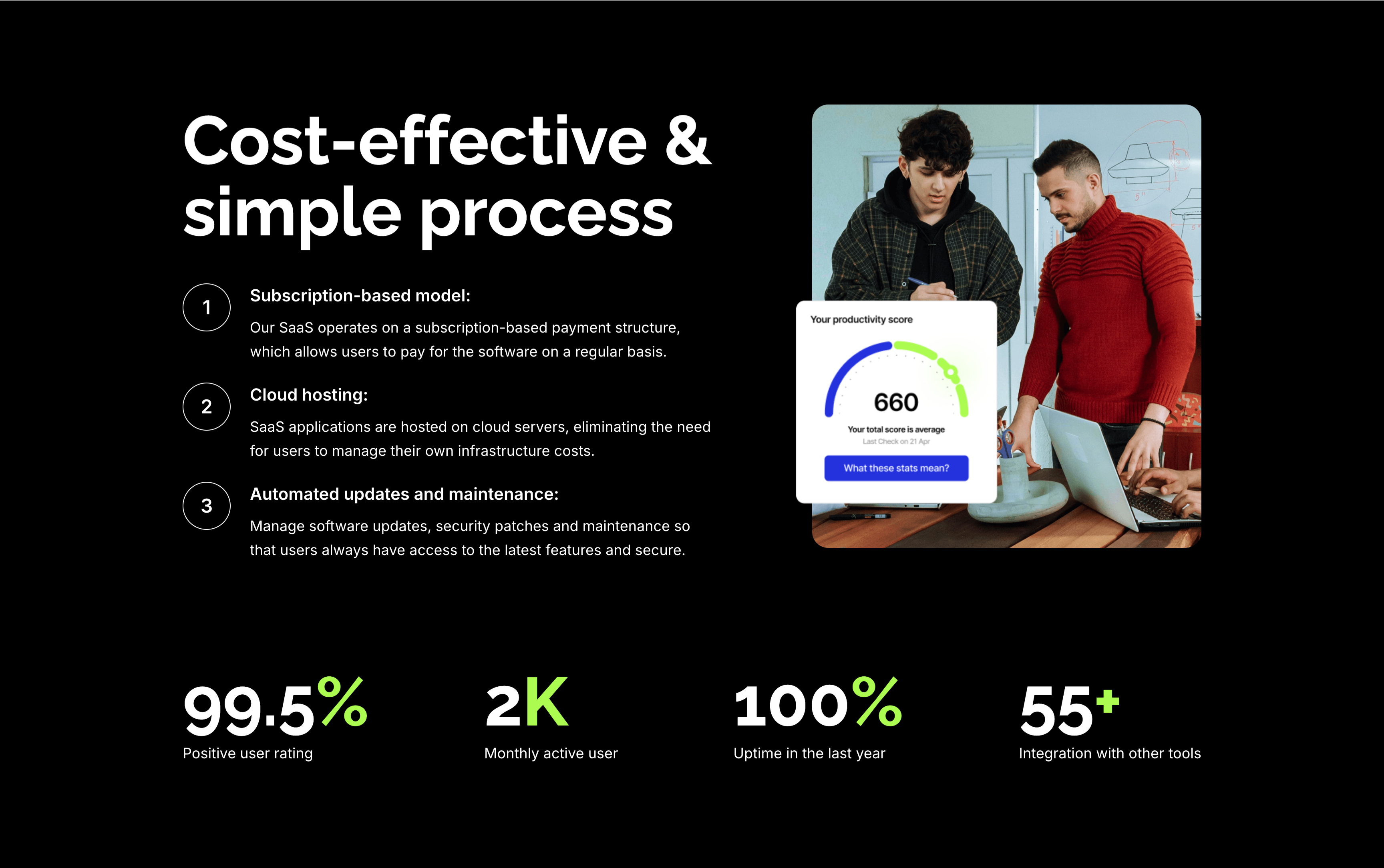 Cost-Effective Simple Process With Stats — Content section from Zubuz