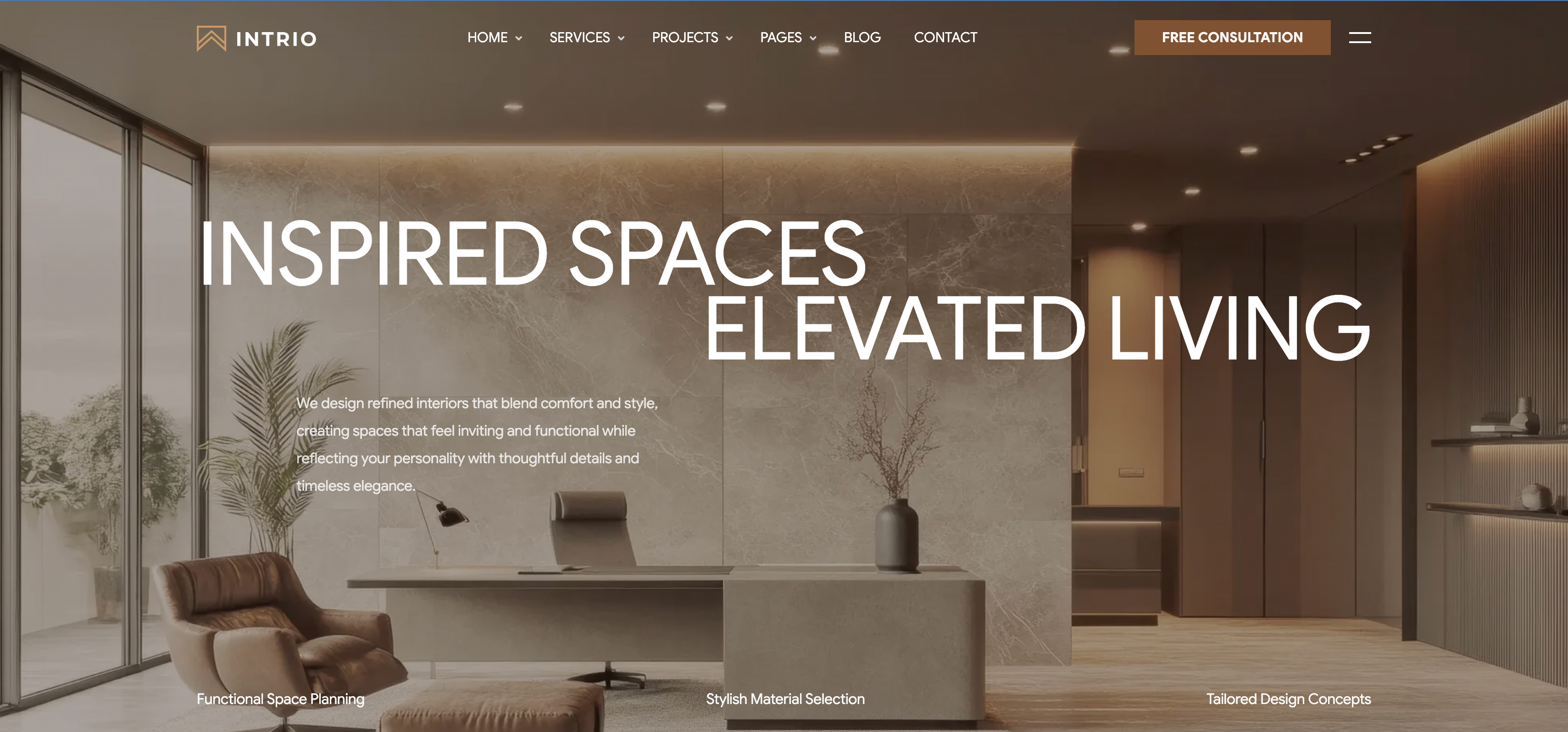 Intrio Full-Bleed Photo Hero — Hero section from Madebydesignesia