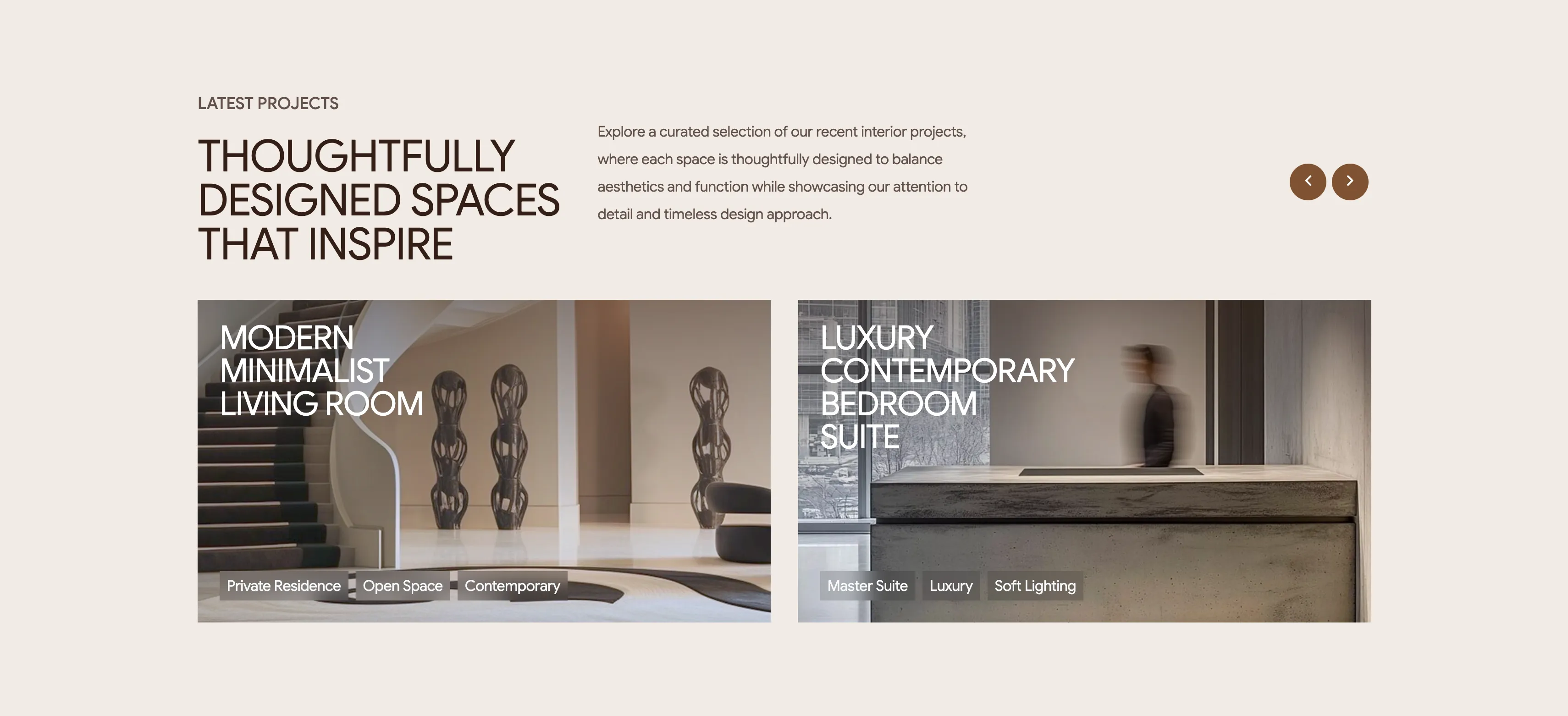 Intrio Latest Projects Showcase — Gallery section from Madebydesignesia