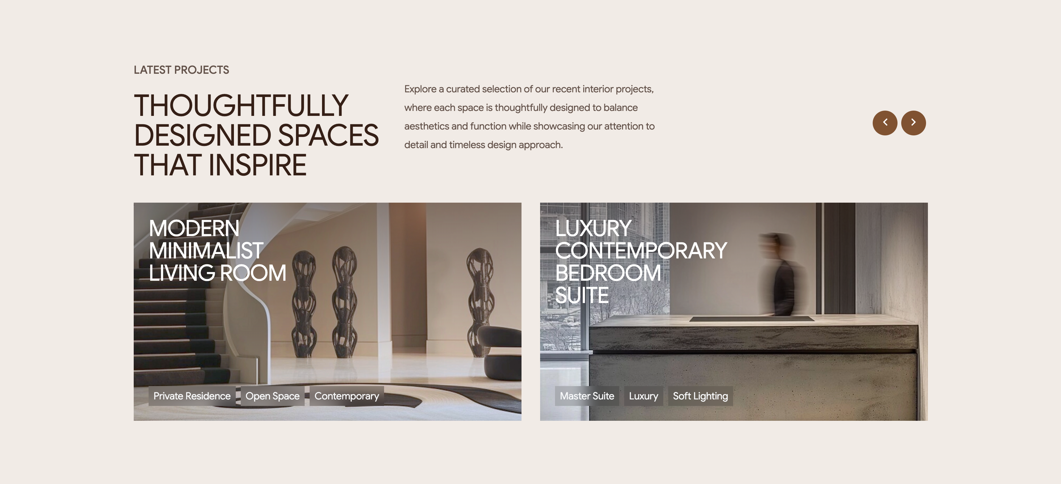 Intrio Latest Projects Showcase — Gallery section from Madebydesignesia