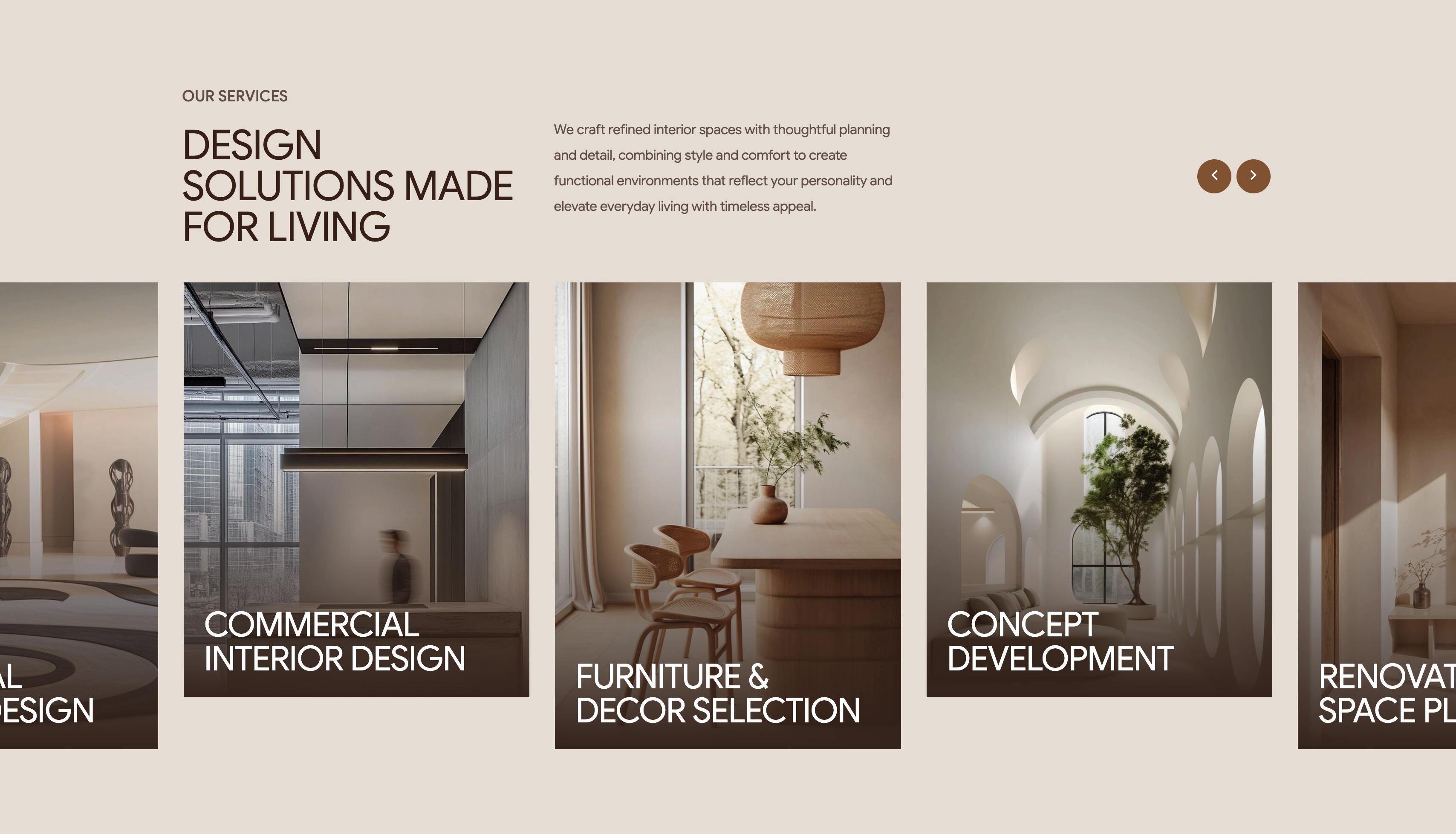 Intrio Services Image-Card Carousel — Carousel section from Madebydesignesia