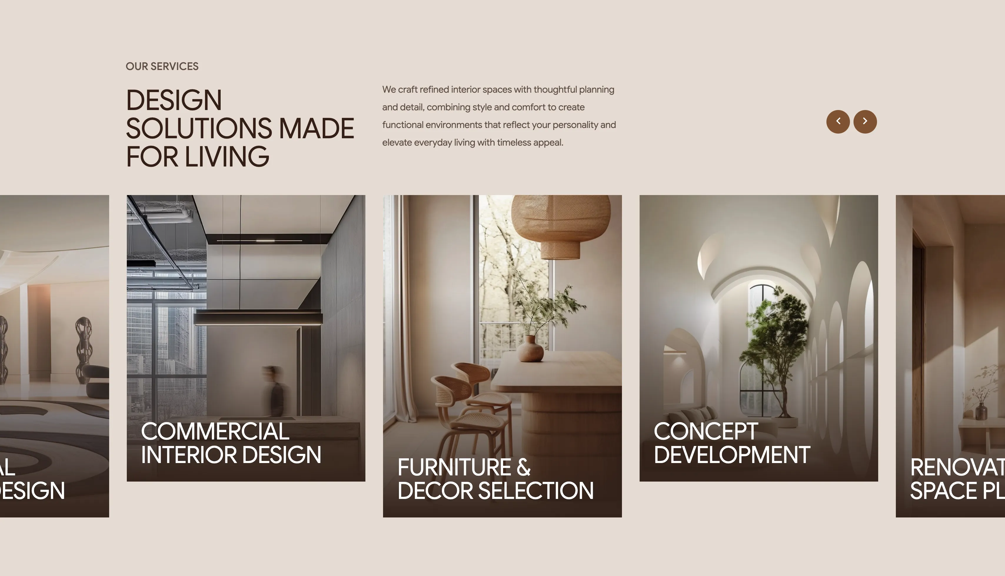 Intrio Services Image-Card Carousel — Carousel section from Madebydesignesia