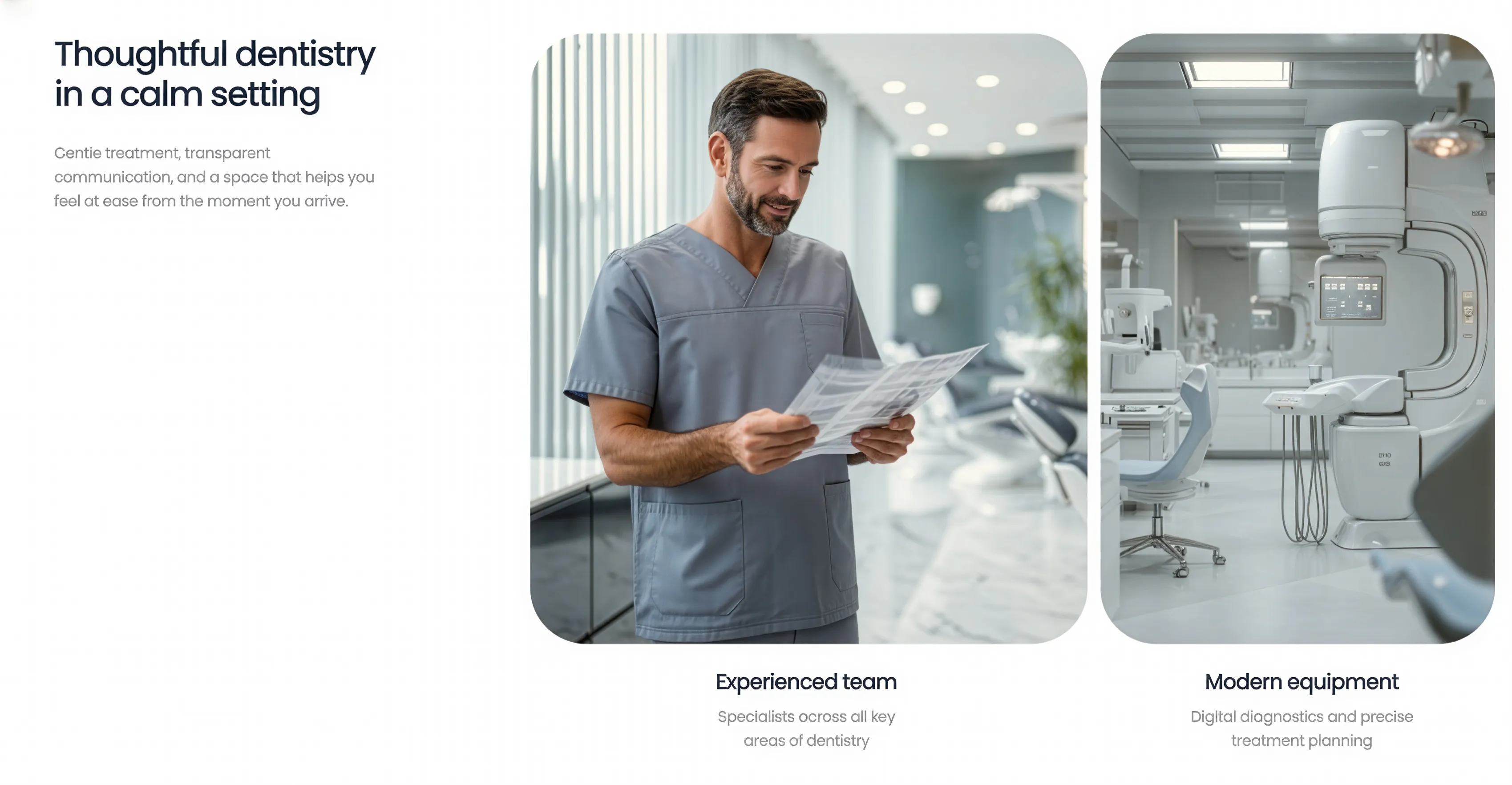 Intro Text with Image Cards — Content section from Behance