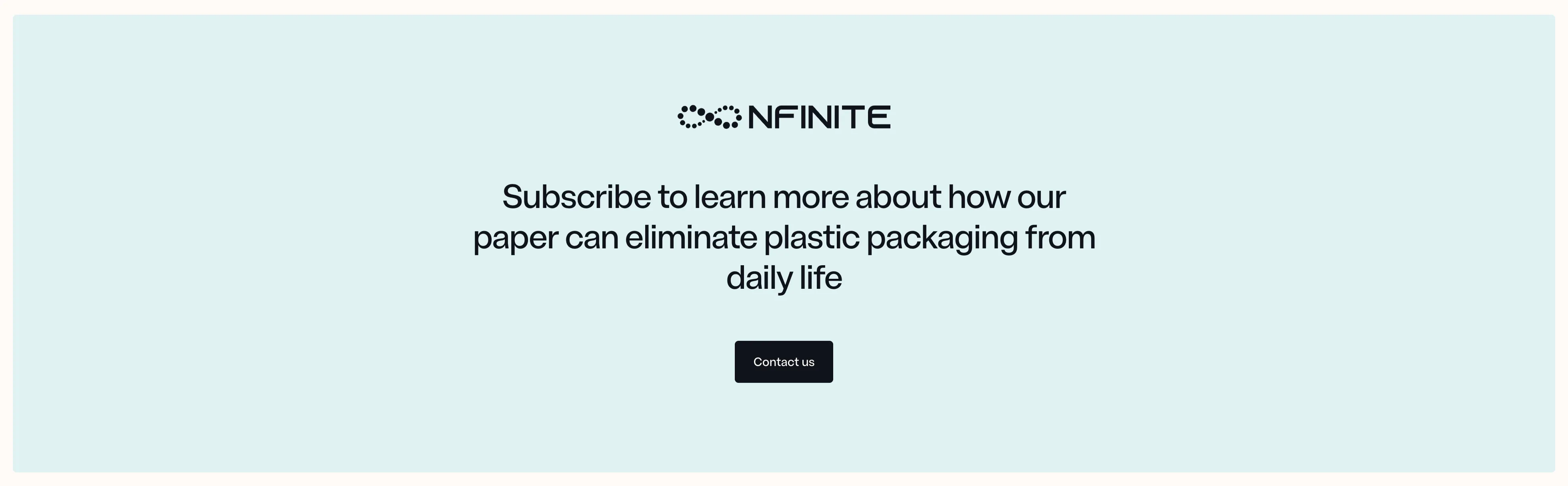NFINITE Subscribe Call-To-Action — CTA section from Nfinitepaper