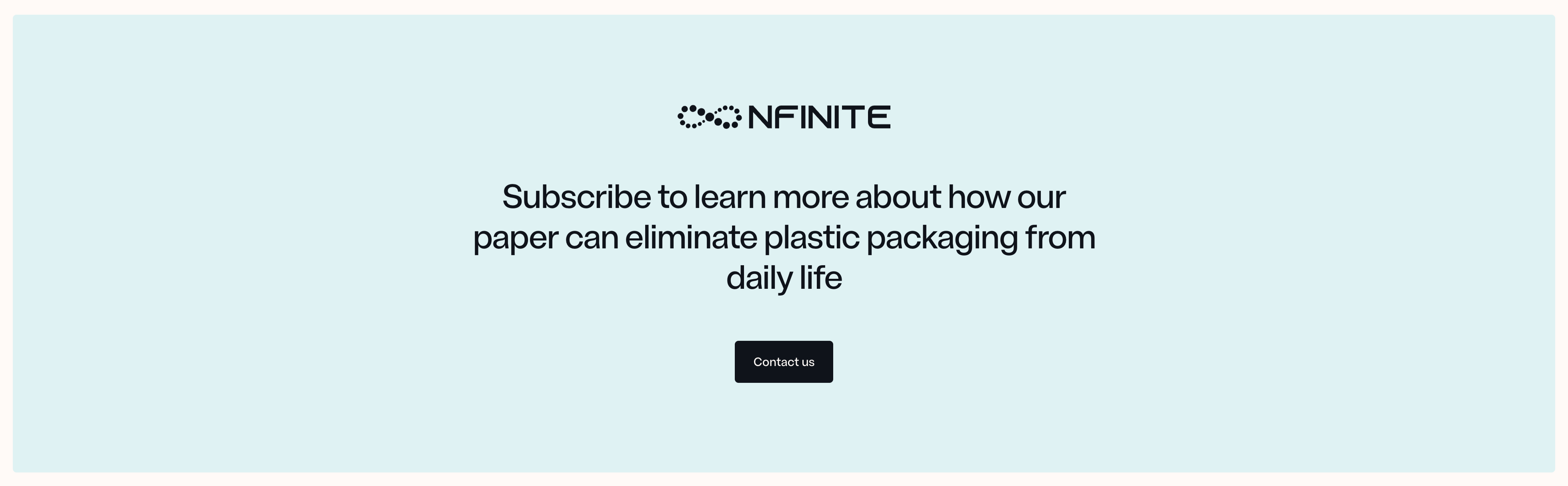 NFINITE Subscribe Call-To-Action — CTA section from Nfinitepaper