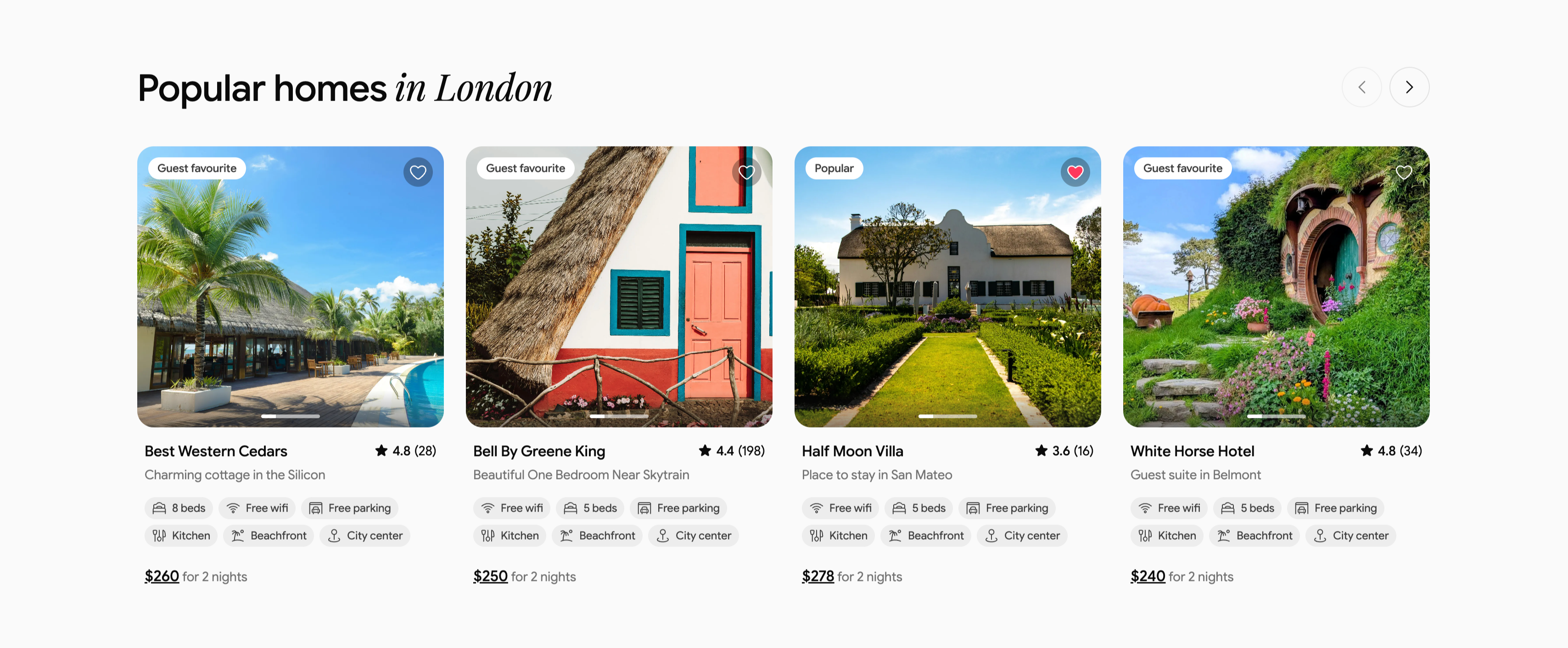 Popular Homes In London Listing Carousel — Carousel section from Ceepii-nextjs-template