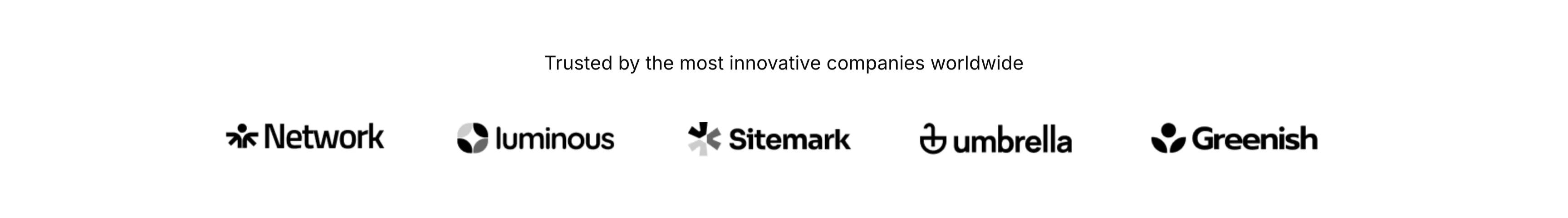 Trusted By Innovative Companies Logo Row — Logo section from Zubuz