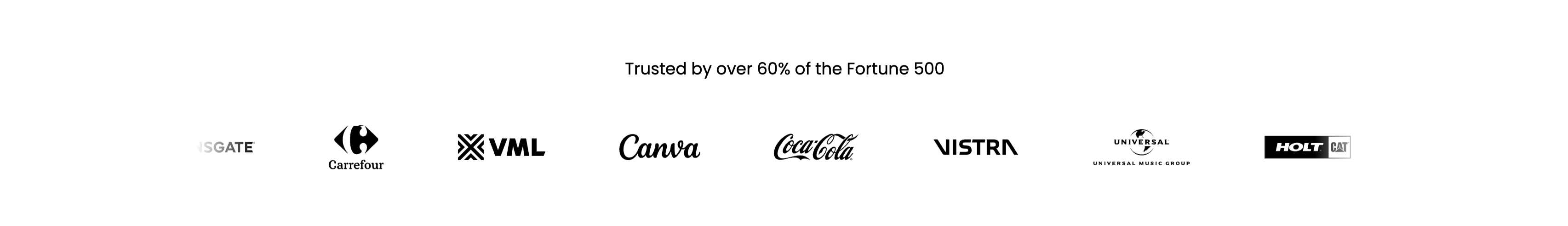 Trusted By The Fortune 500 Logo Cloud — Logo section from Monday